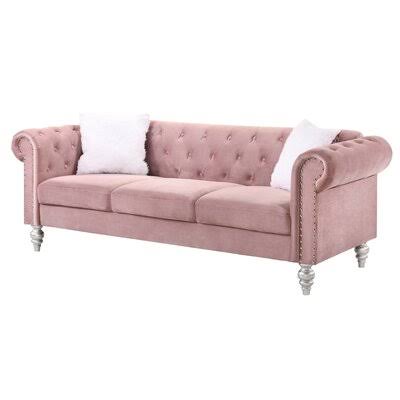 Blush Pink Velvet Chesterfield Sofa M908417