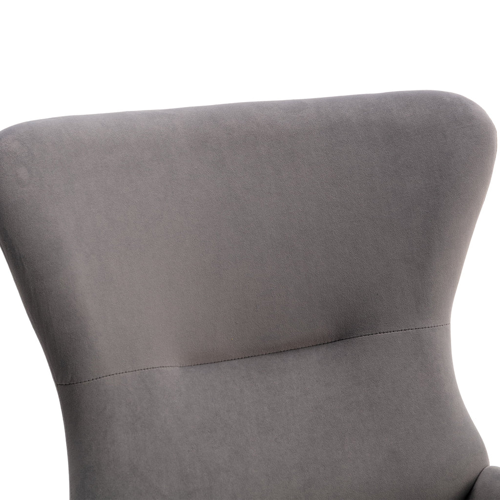 Velvet Recliner Chair with High Backrest and Armrests U50864