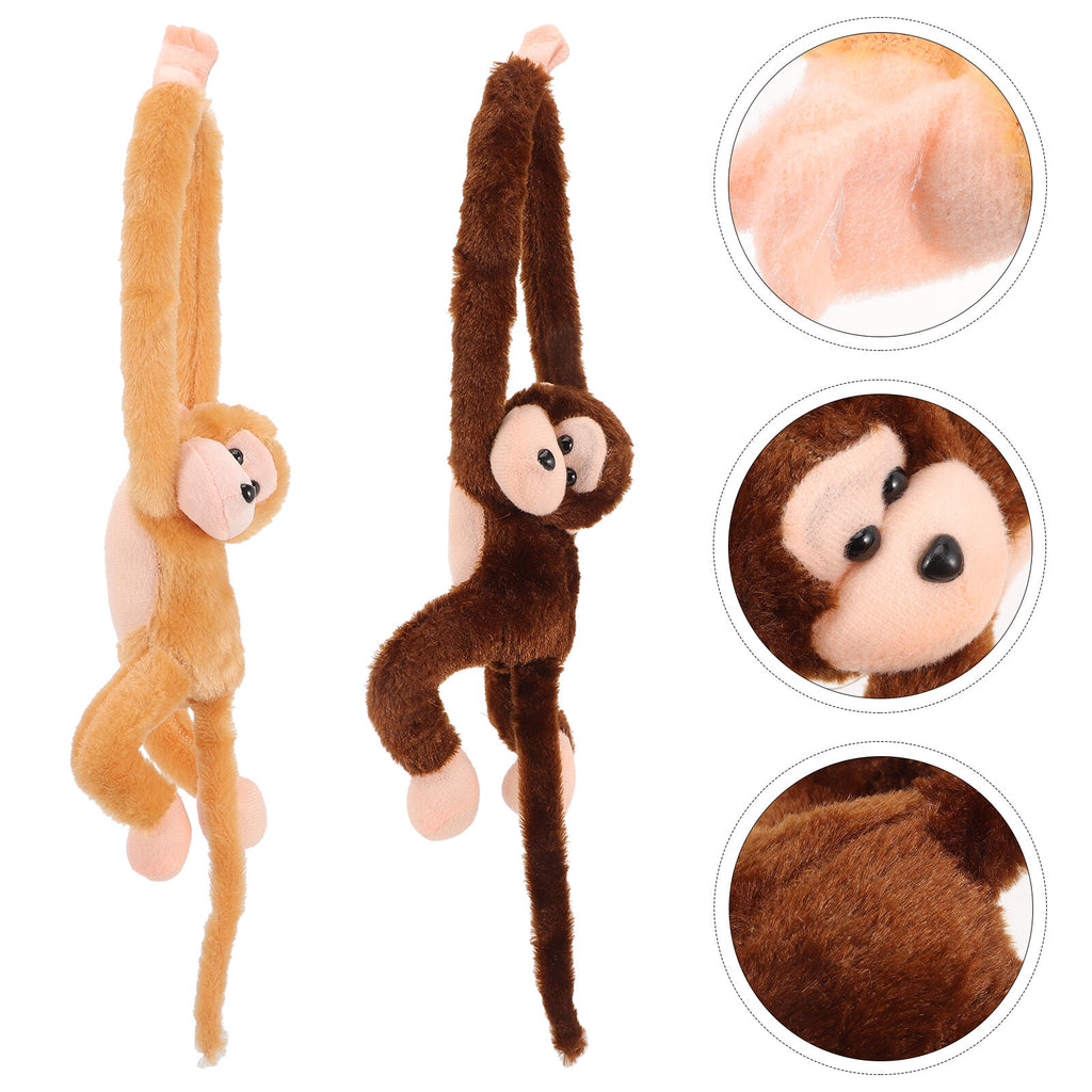 2Pcs Hanging Plush Monkey Doll Stuffed Animal Toy M213912
