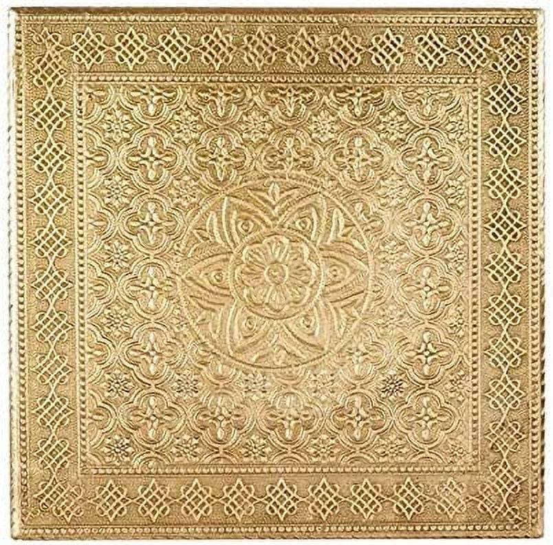 Brass and Wooden Indian Chowki Low Stool N63060
