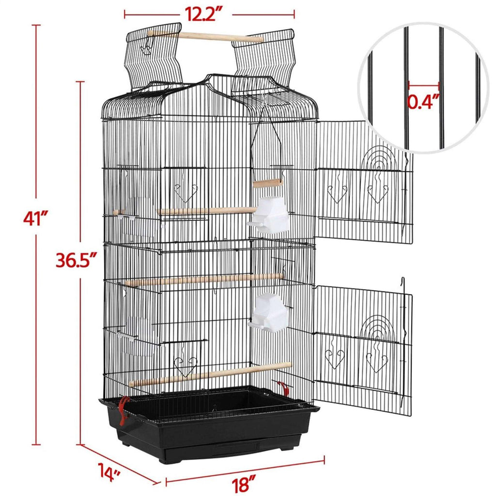 Open Top Metal Bird Cage F70726