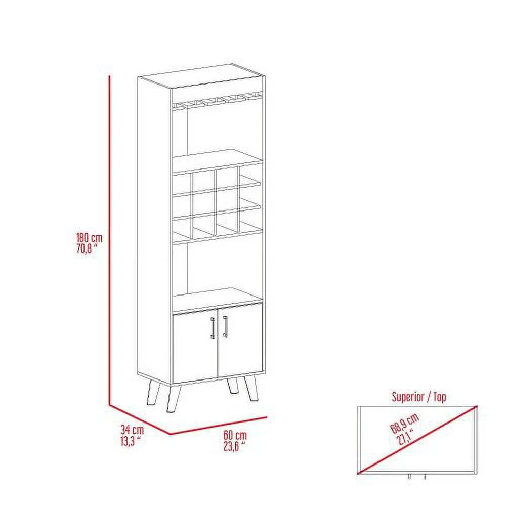 Dark Walnut Bar Cabinet B747951