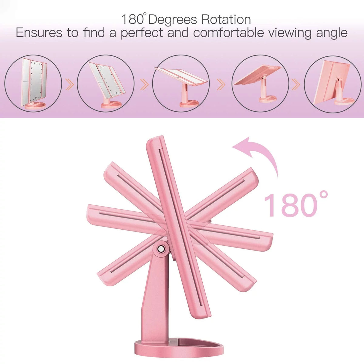 Trifold Makeup Vanity Mirror with Lights N797039