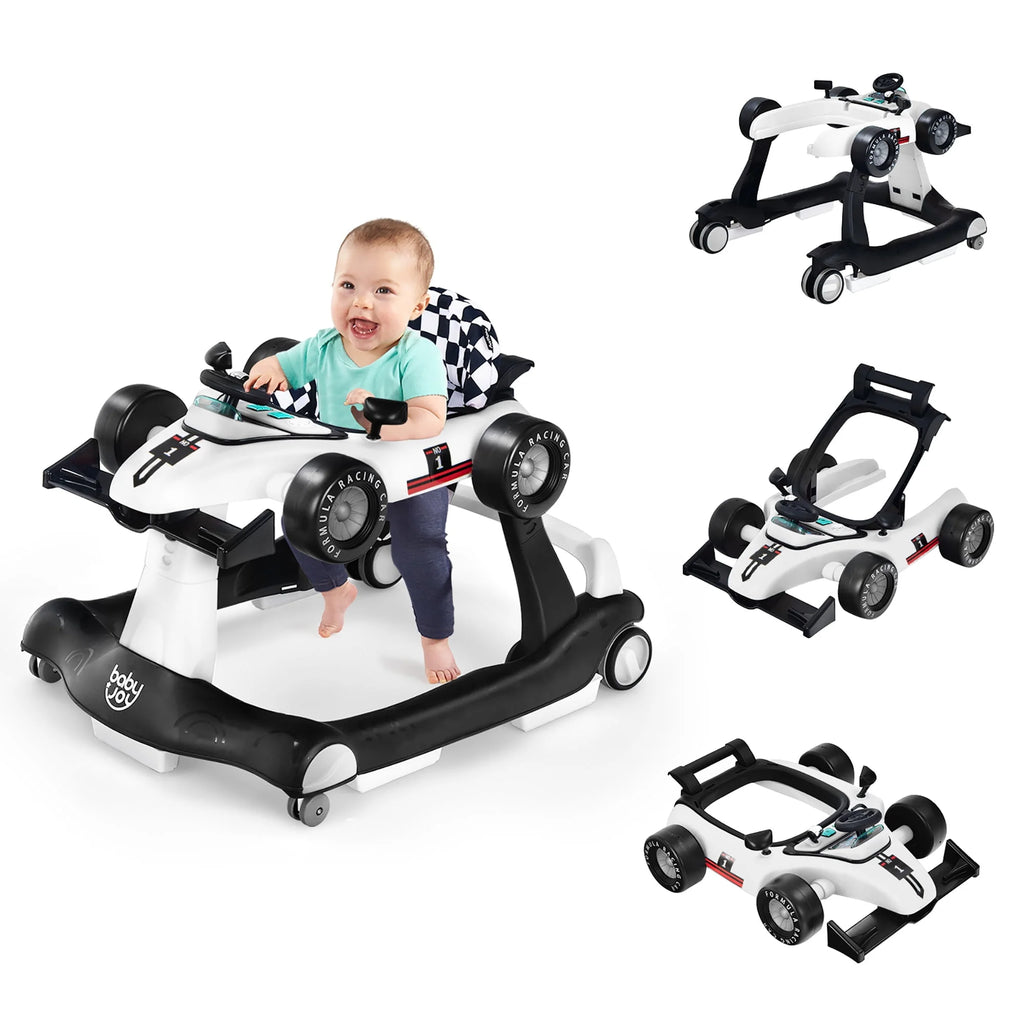 Foldable Adjustable Height Blue Baby Walker X867