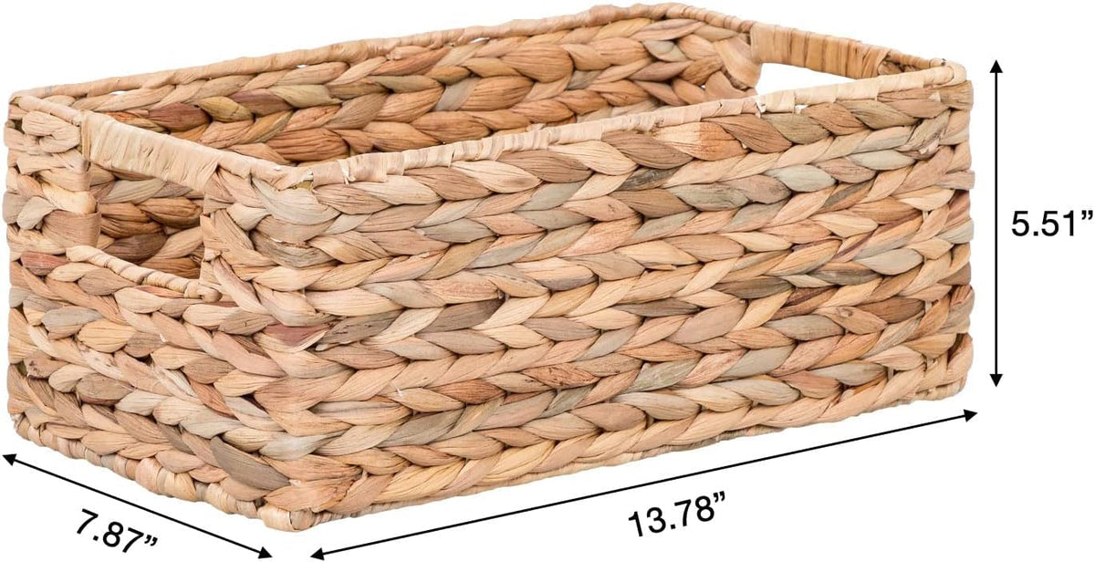 Woven Natural Water Hyacinth Organizational Basket Set of 3 D7229