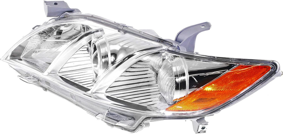 Chrome Housing Amber Reflector Clear Lens Headlight D7821