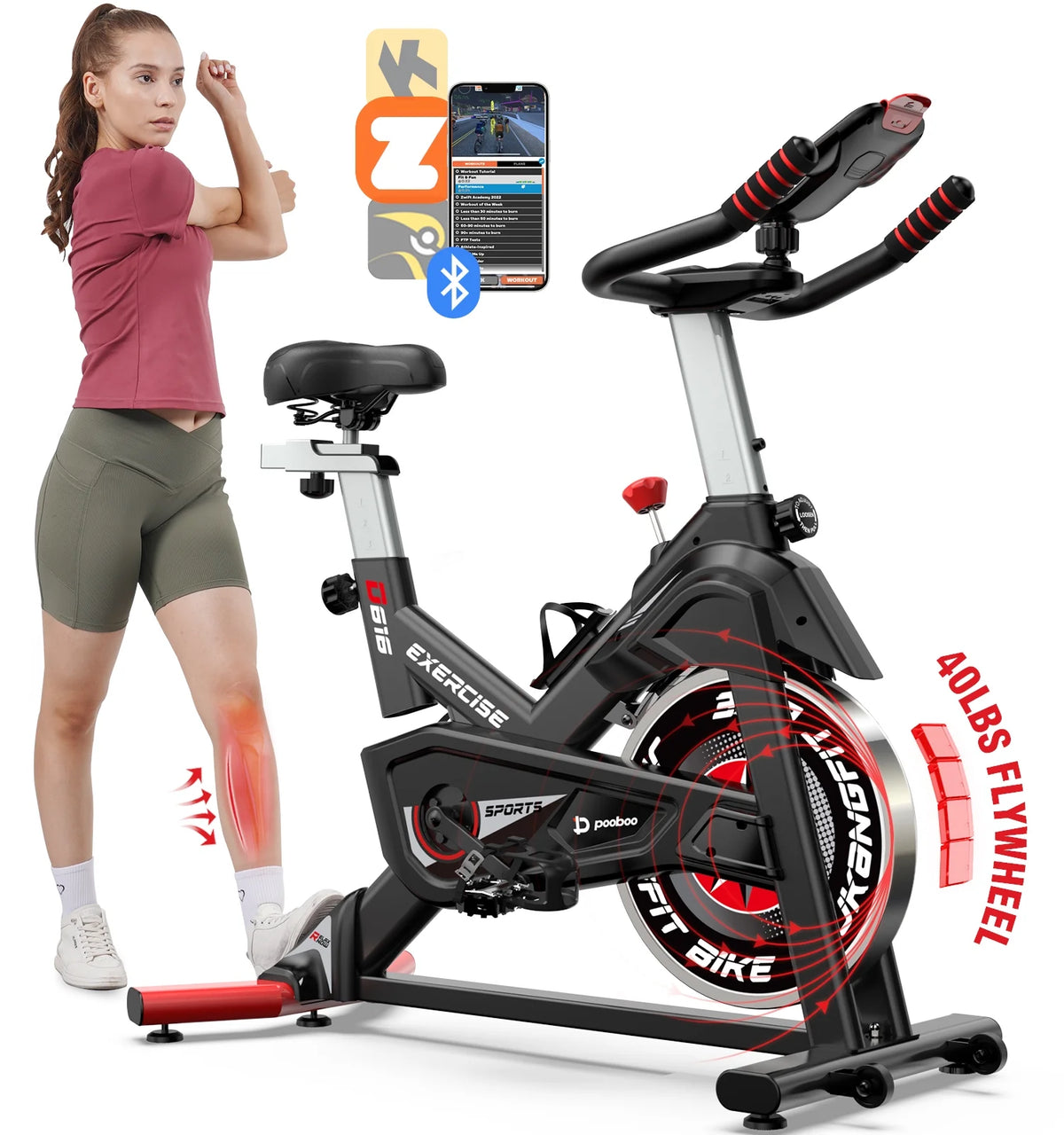 Indoor Cycling Bike with Silent Magnetic Resistance Z1533