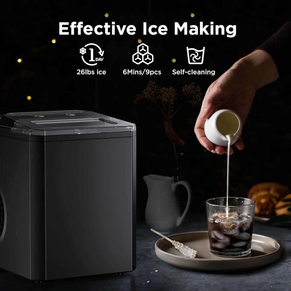 Portable Countertop Ice Maker 26lbs/24hrs Black M135