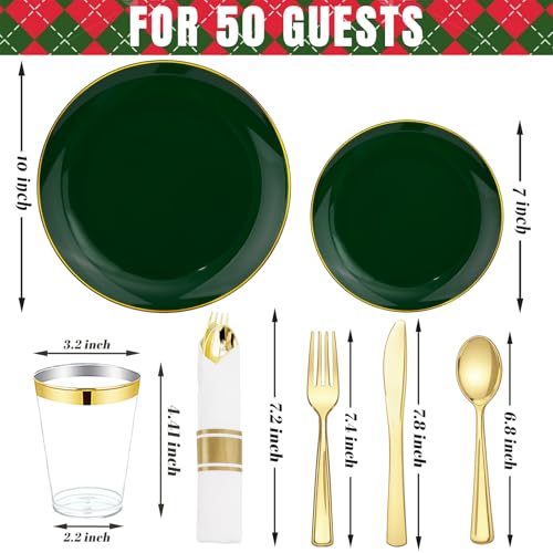 350 Pcs Plastic Dinnerware Set for 50 Guests H5687