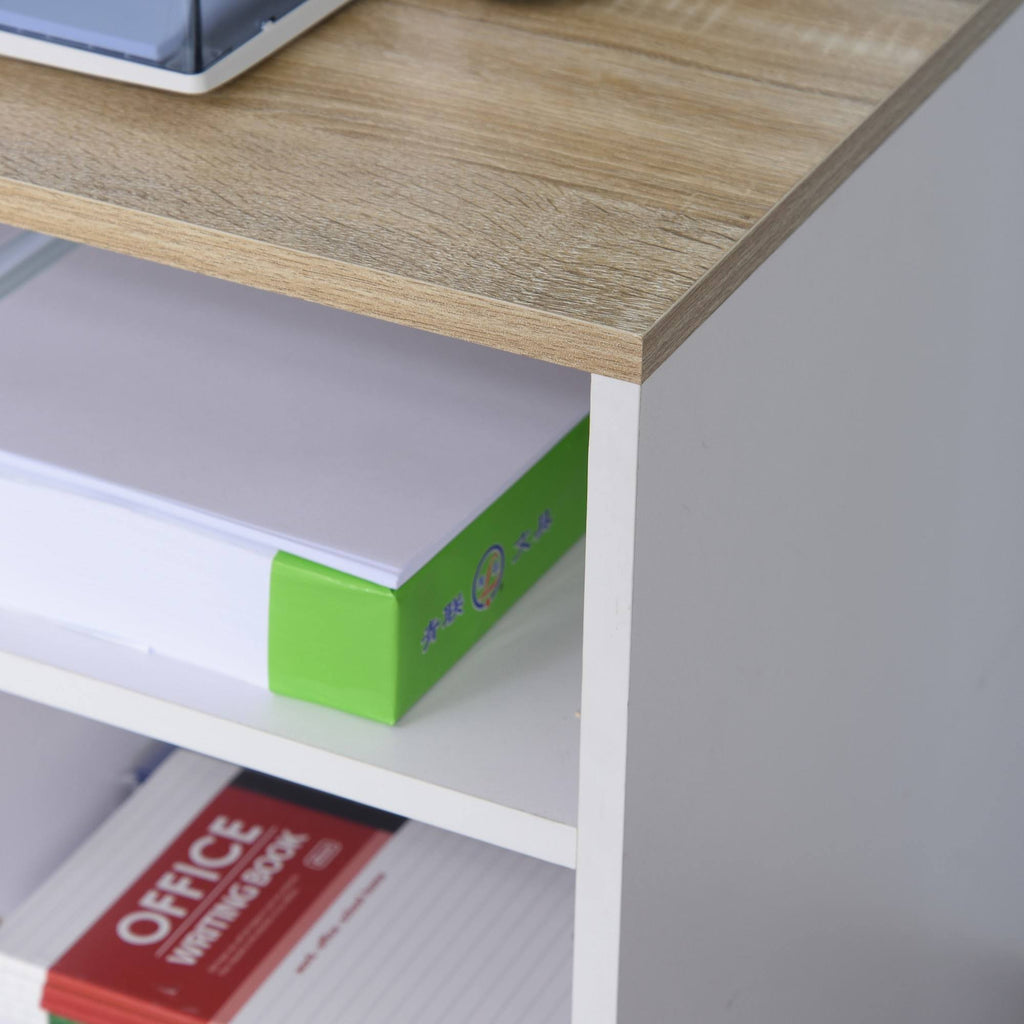 White Printer Stand with 4 Wheels V52789