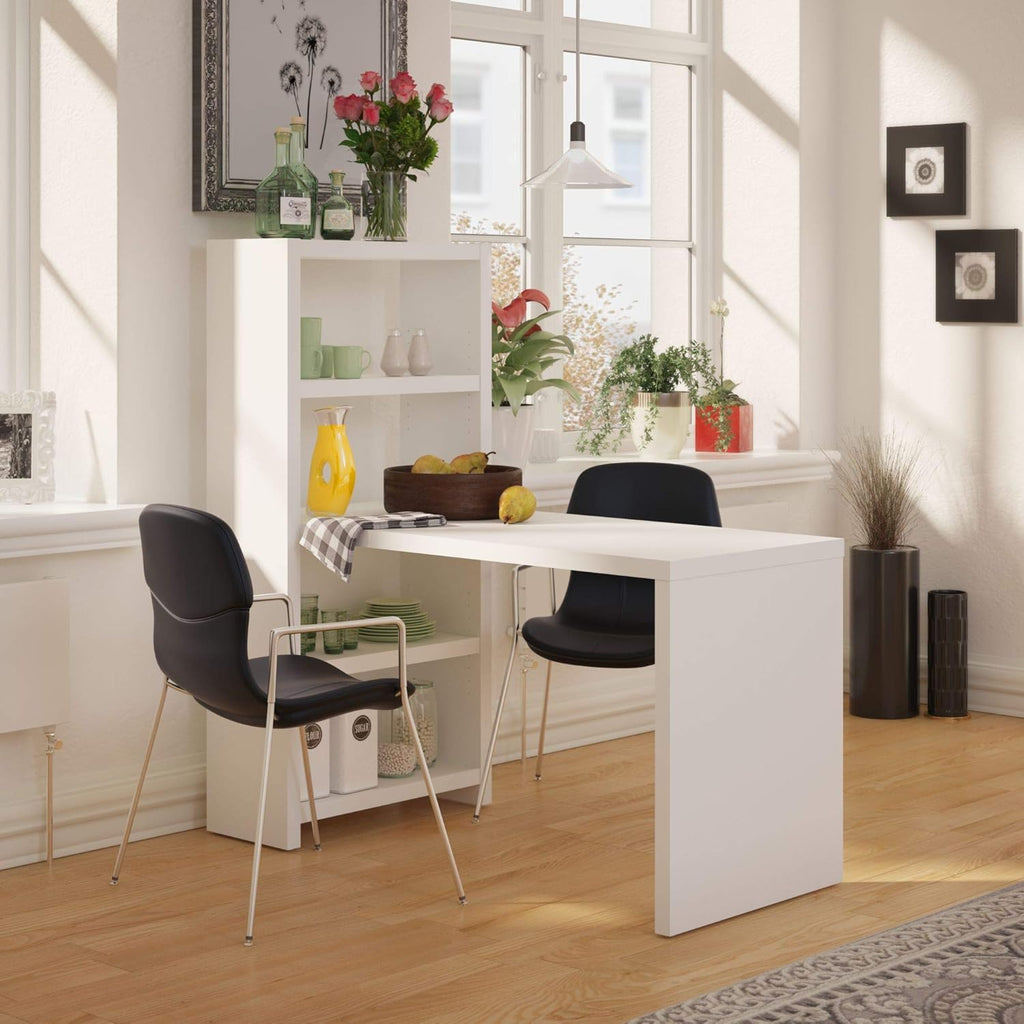 Pure White Bookcase Desk I518842