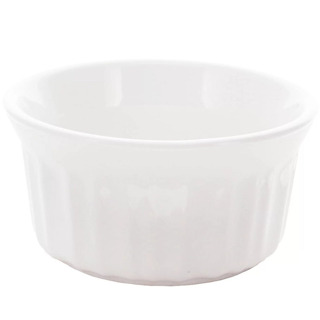 4oz Round French White Ramekins Bowl (2-Pack) D962038