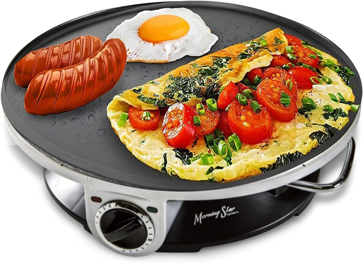 Non Stick Electric Crepe Maker with Temperature Knob V31513