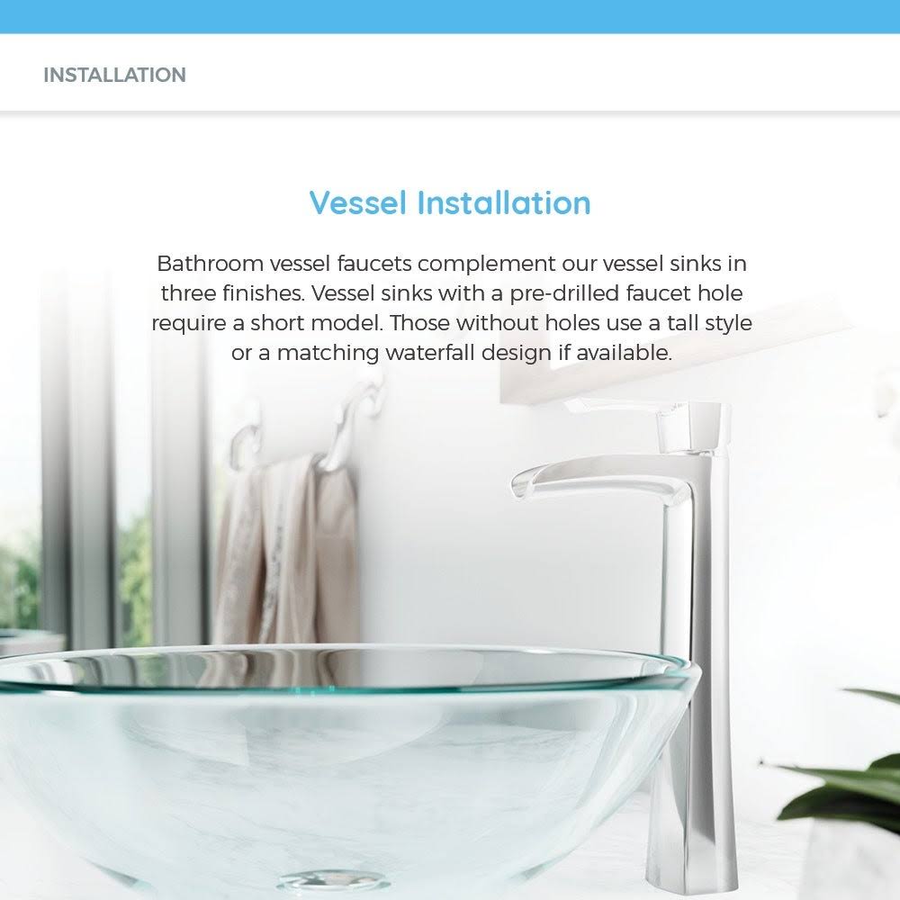 Brushed Nickel Vessel Faucet Ensemble B491