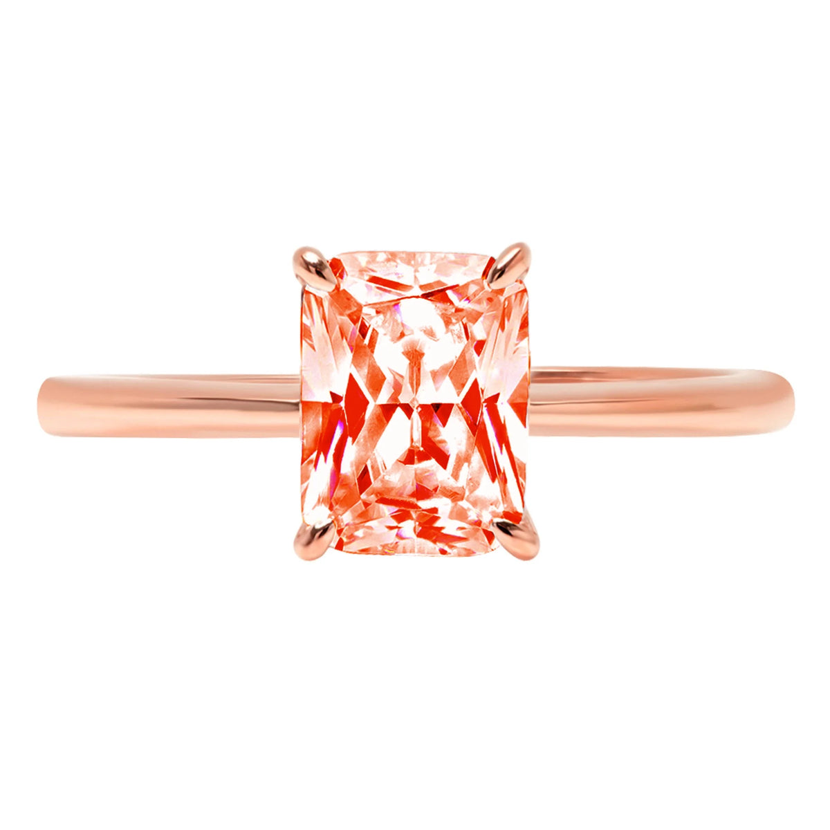 18K Rose Gold Solitaire Ring Q30698