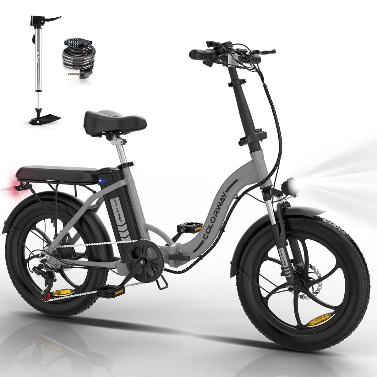 500W Fat Tire Electric Bike 11.2Ah 36V V438713