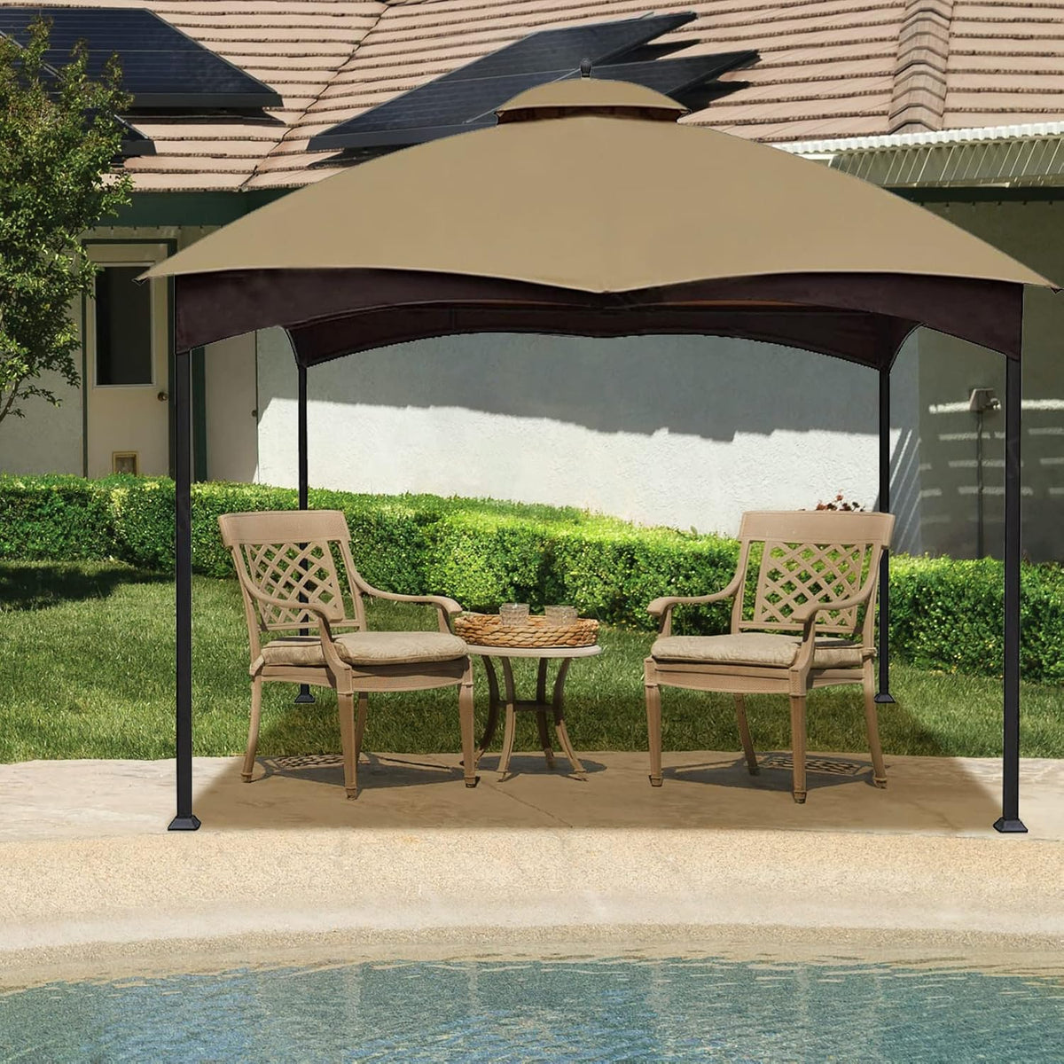 Replacement Canopy Top Double Tier Gazebo Roof Cover 10x12 J320383