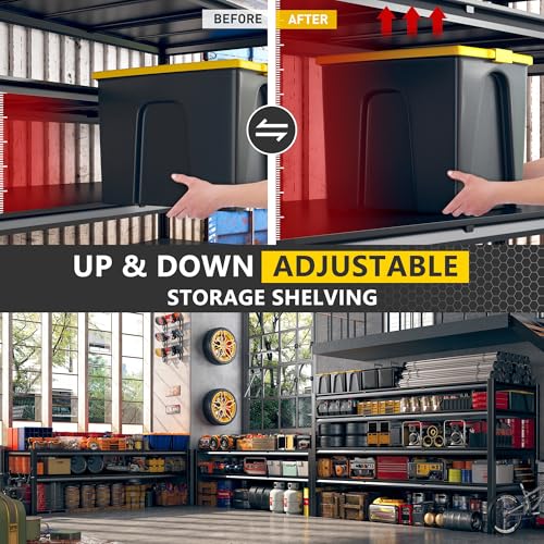 60" W x 24" D x 72" H 5 Tier Heavy Duty Metal Garage Shelving X67513