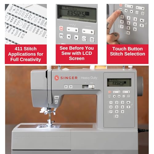Heavy Duty Computerized Sewing Machine with 215 Stitches, LCD Screen, Metal Frame X77824