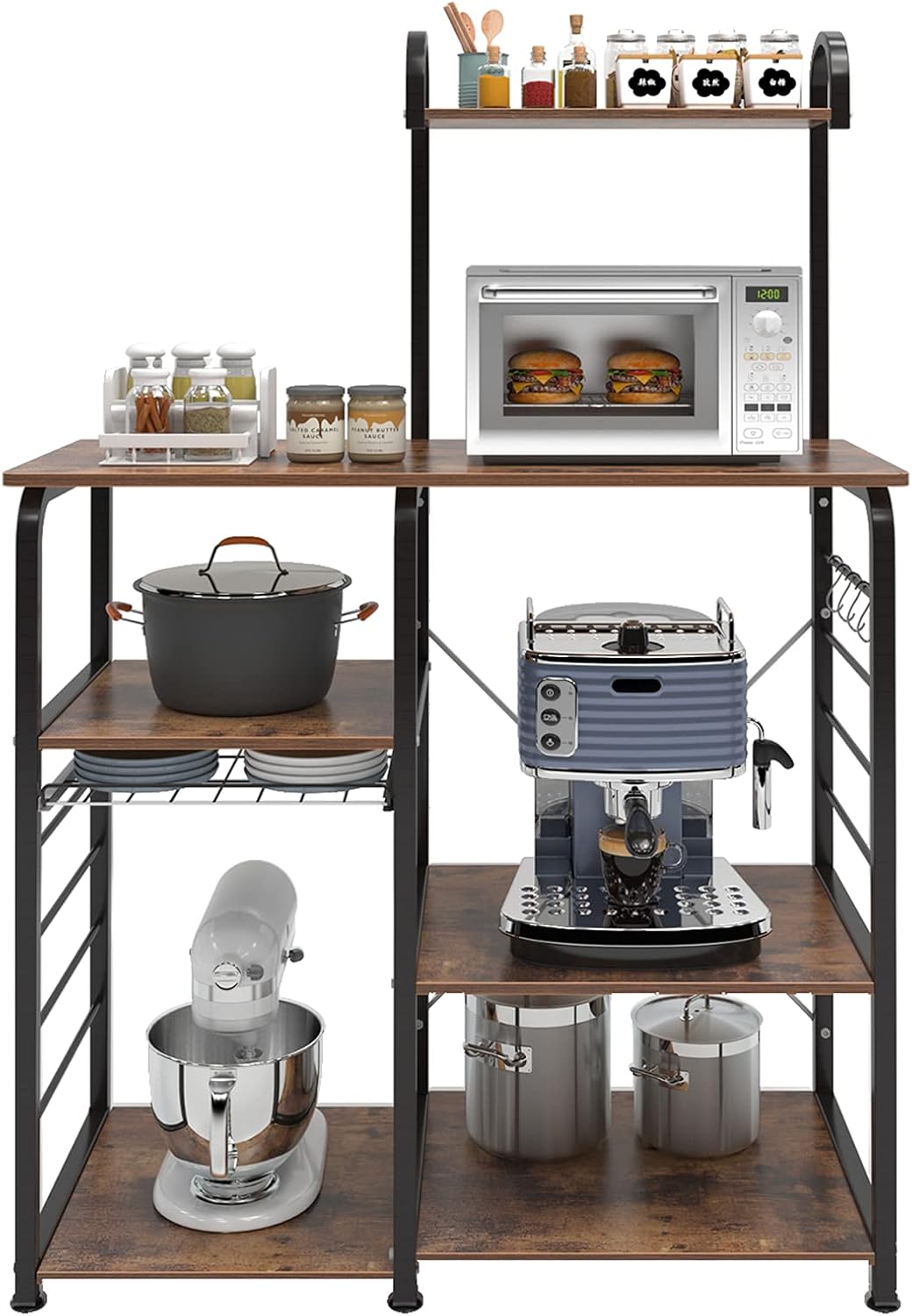 Black 3-Tier Microwave Cart Stand W2623