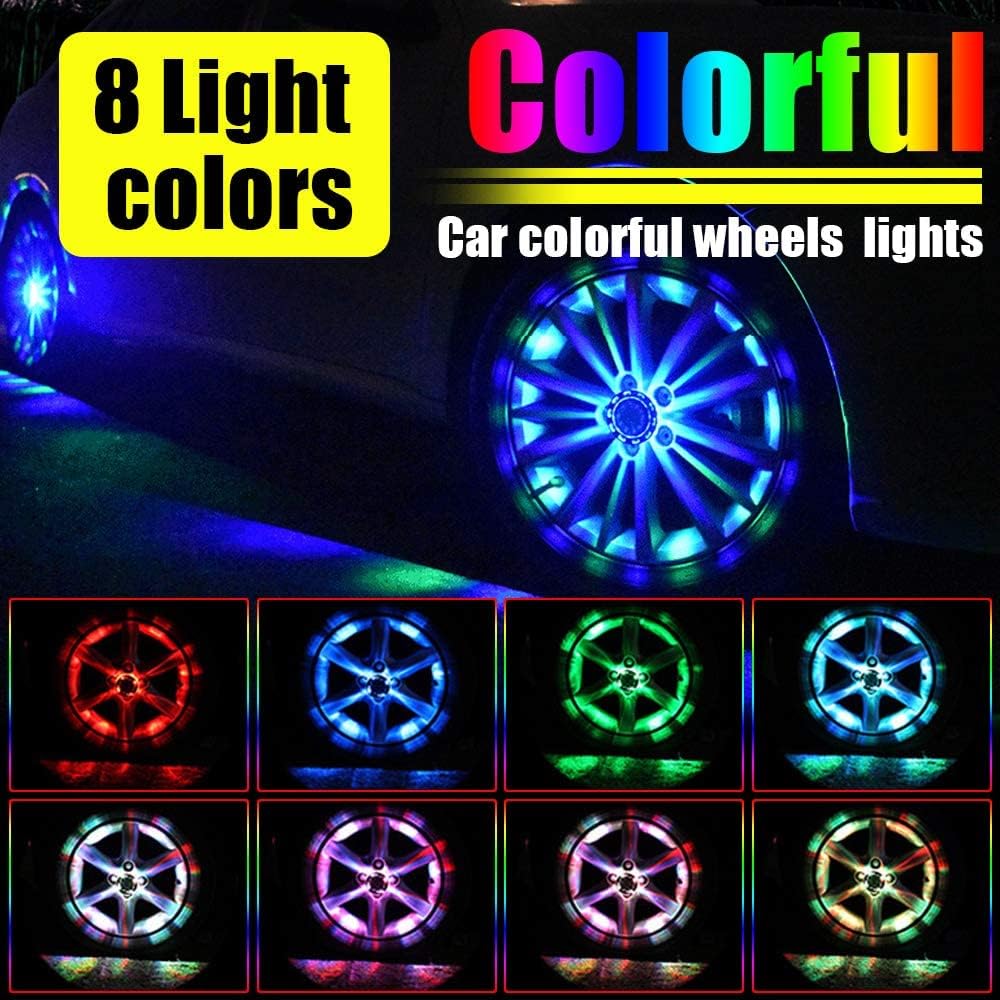Solar Motion Sensor Wheel Tire Light 4Pack C36898