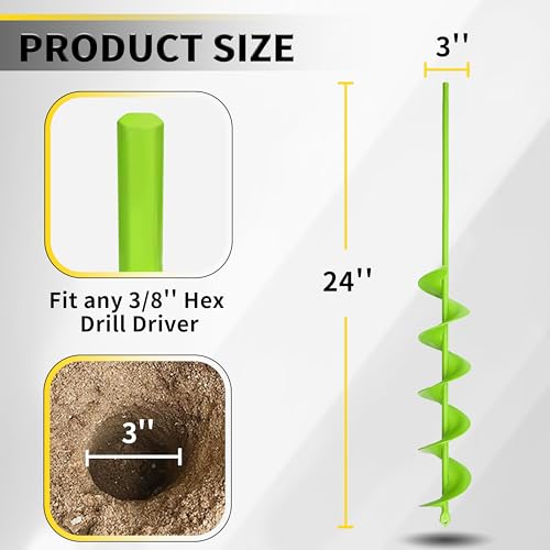 3" x 24" Garden Auger Drill Bit B990