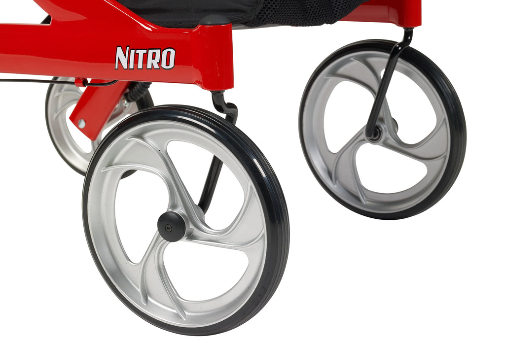 Red Rollator Rolling Walker U1252