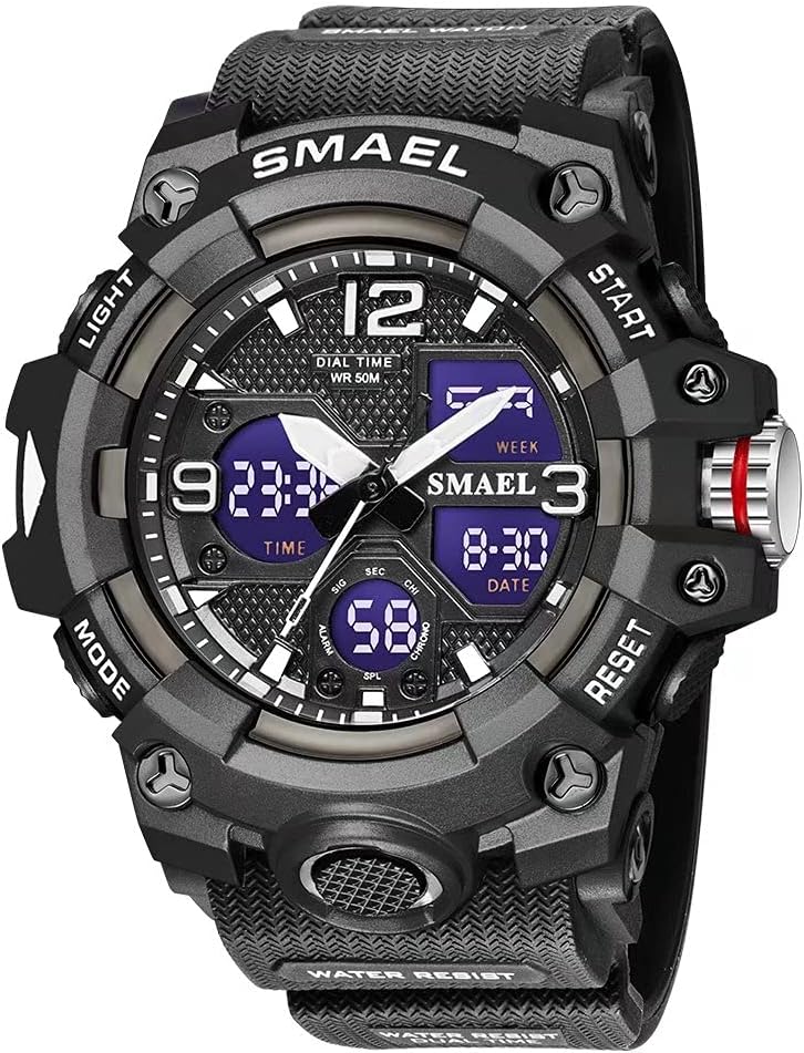 Digital Waterproof Sports Watch with Date, LED Alarm, Stopwatch G2905