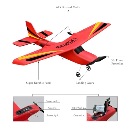 Red 2.4GHz Remote Control Airplane A726098