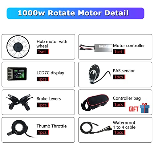 48V 1000W 1500W Rear Drive Hub Motor Ebike Conversion Kit, 27.5inch V847466