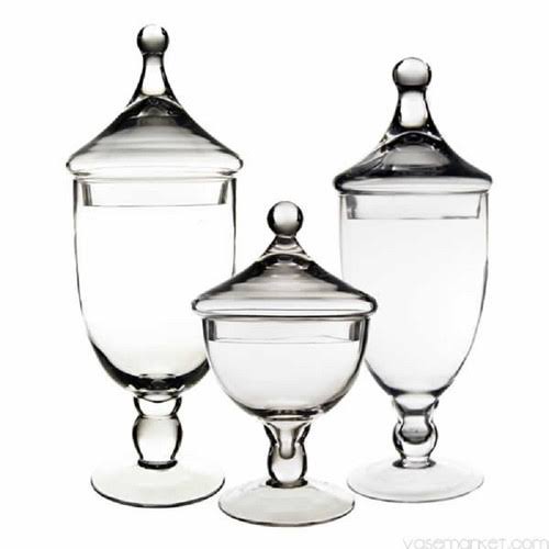 Glass 3 Piece Apothecary Jar Set M53572