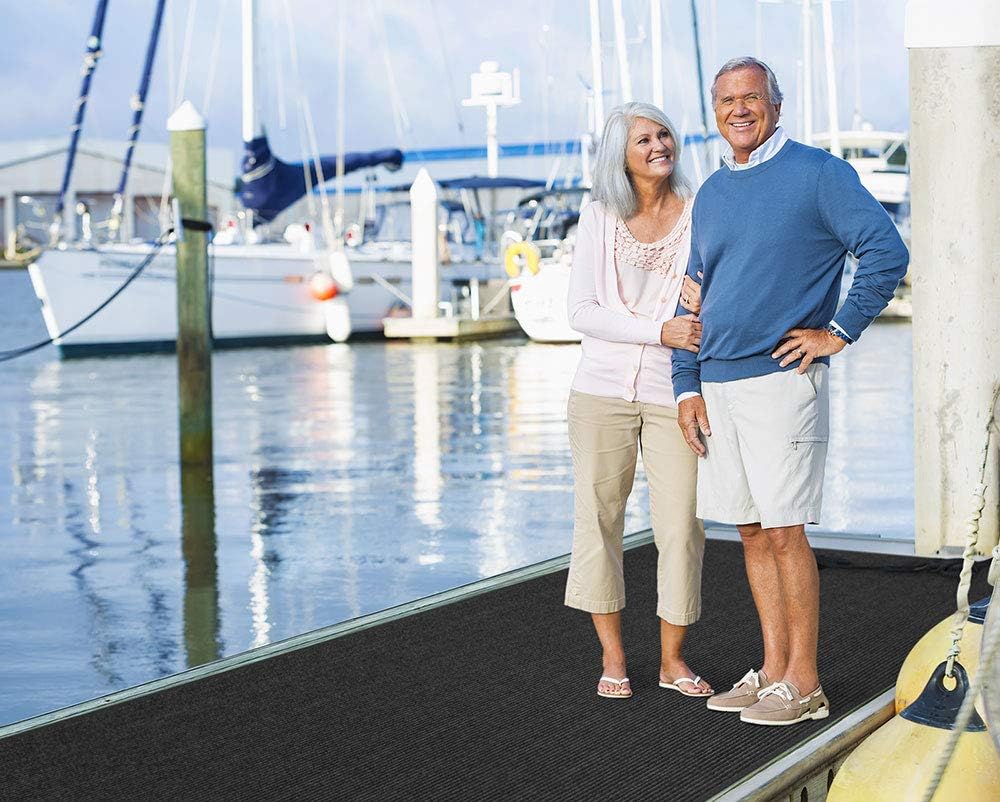 Indoor Outdoor Carpet Runner with Skid-Resistant Rubber Backing T177229