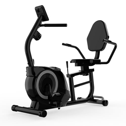 Recumbent Exercise Bike, 16-Level Resistance, Adjustable Seat, 400LB Capacity F43929