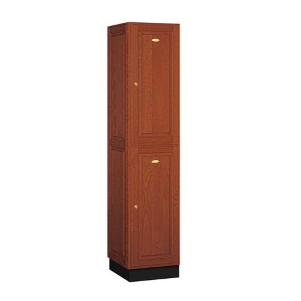 Solid Oak Executive Wood Locker Double Tier E178689