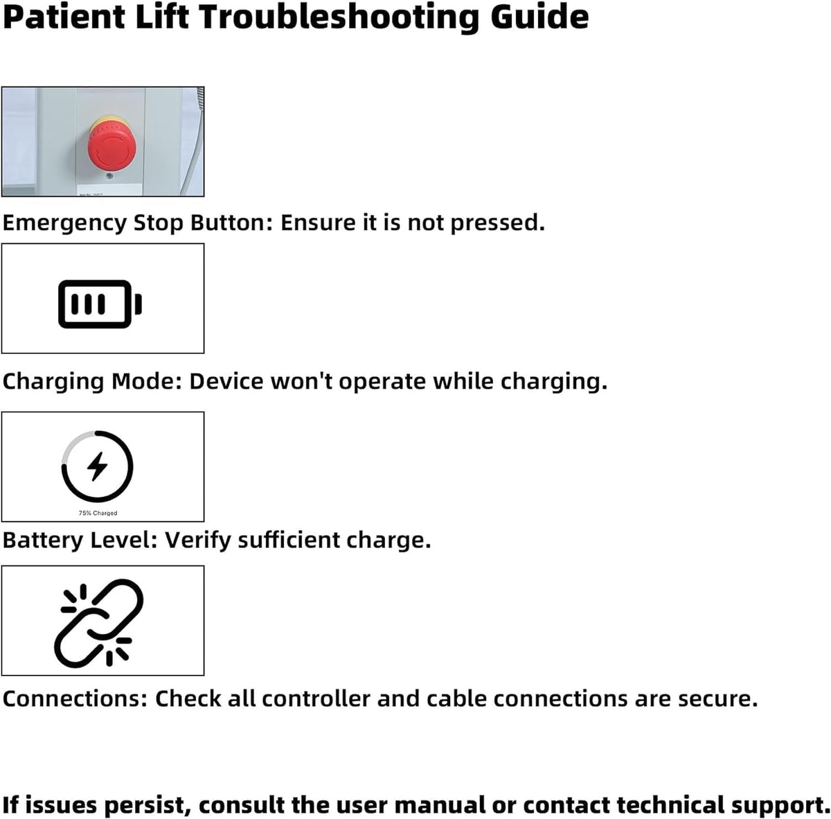 500lbs Electric Patient Transfer Lift with Sling B5433