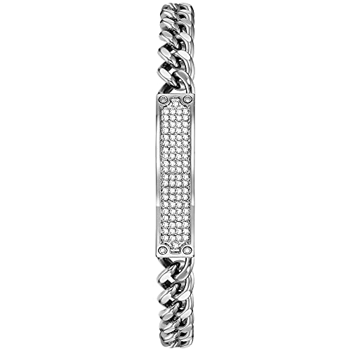 Crystal Accented Quartz Watch and ID Bracelet Gift Set F725