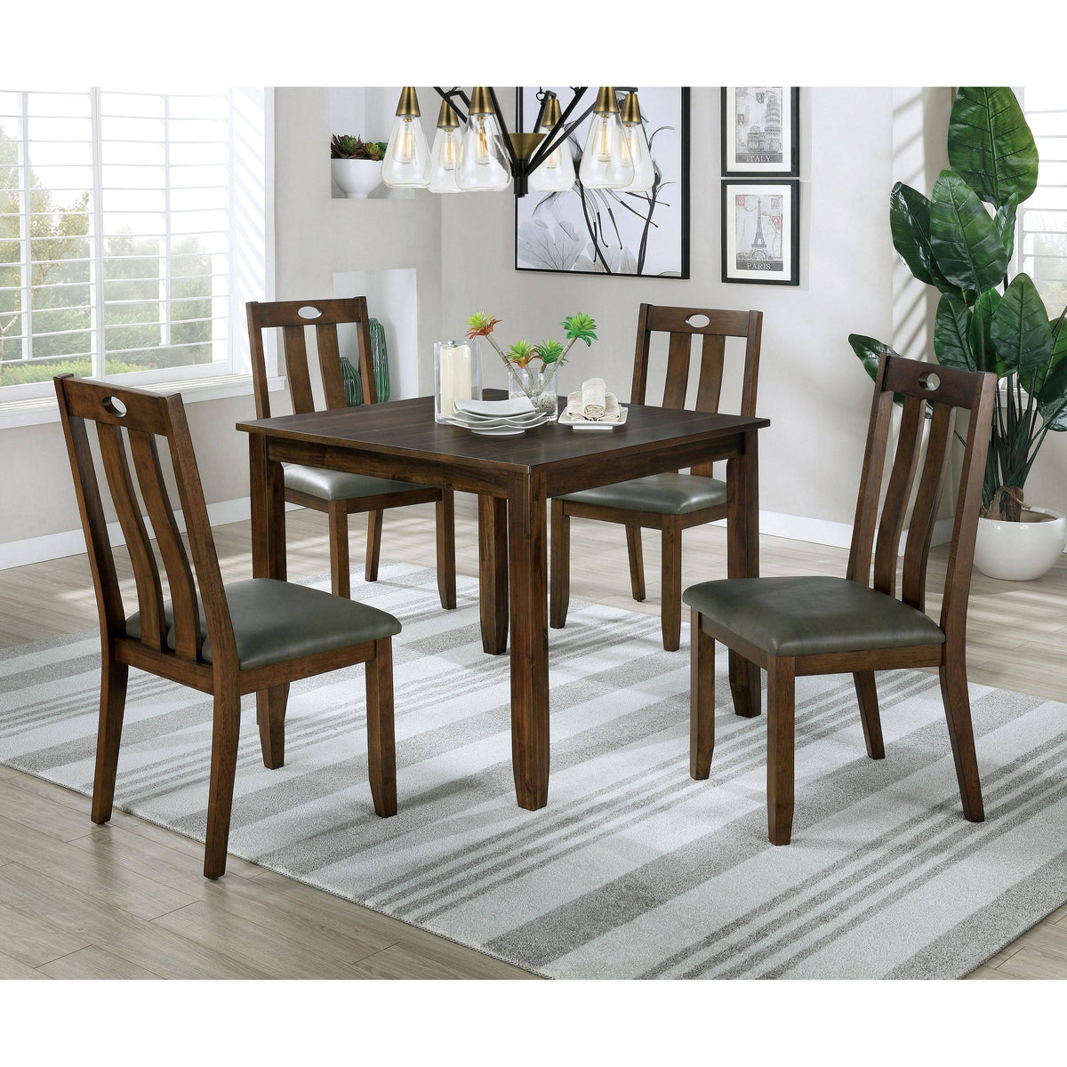 Walnut 5-Piece Dining Set U280