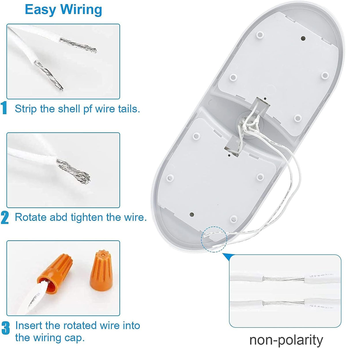 650 Lumens 12V LED Ceiling Dome Light with ON/Off Switch, Natural White 4000-4500K, Pack of 5 M194985