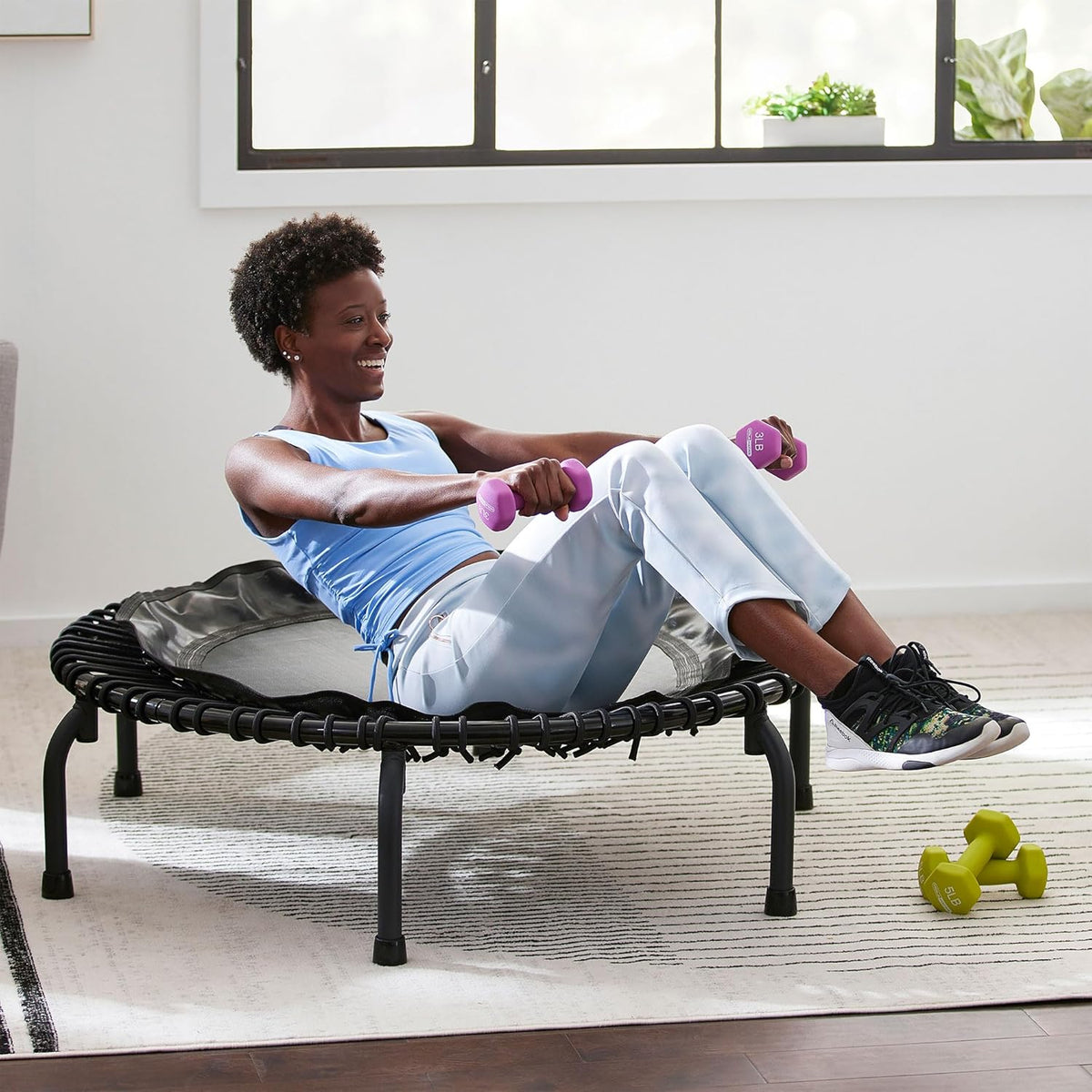 Black 44 Inch Mini Exercise Trampoline O318