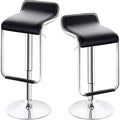 White Adjustable Swivel Bar Stools Set of 2 V345