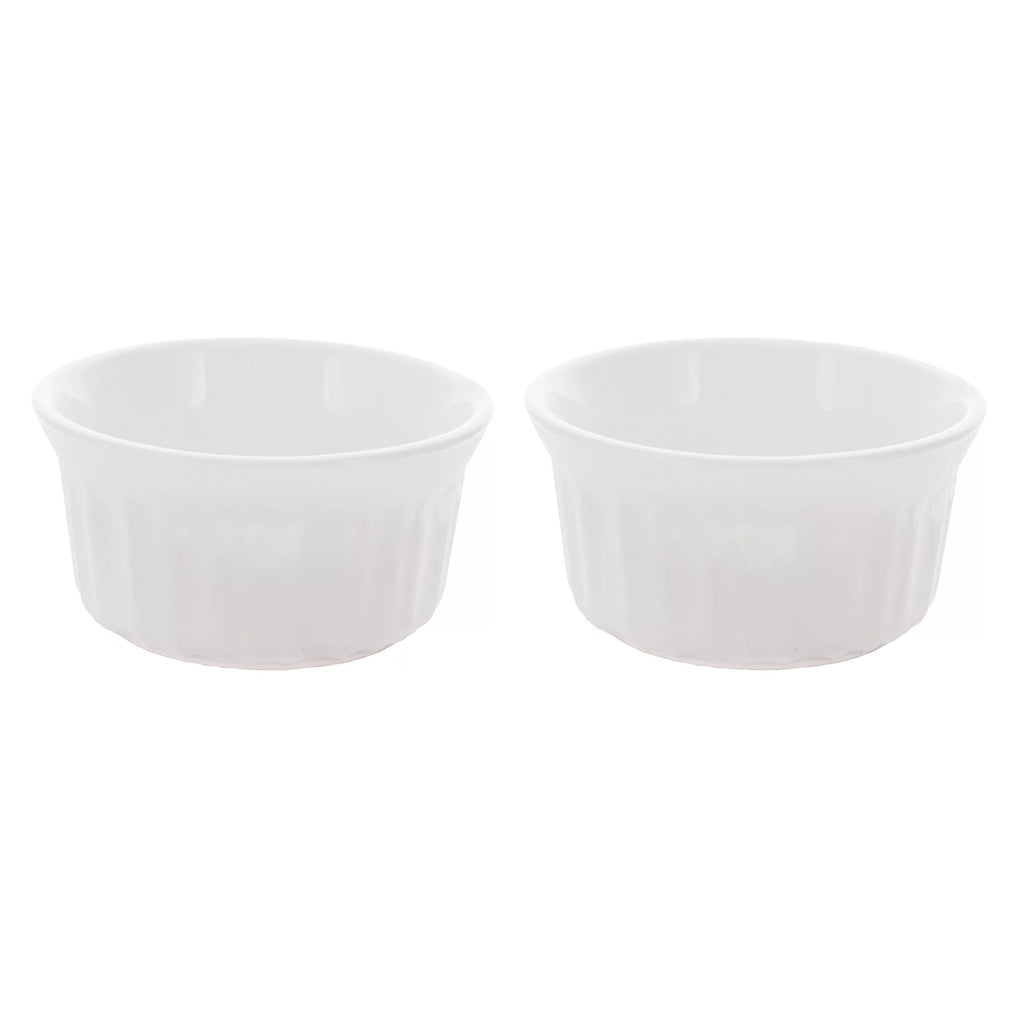 4oz Round French White Ramekins Bowl (2-Pack) D962038