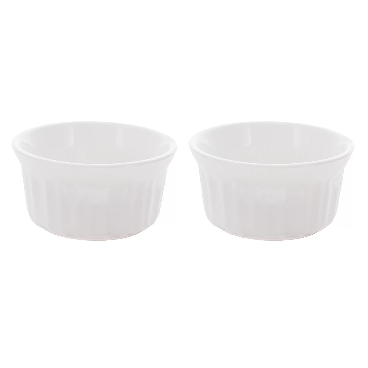 4oz Round French White Ramekins Bowl (2-Pack) D962038