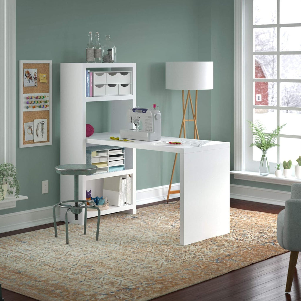 Pure White Bookcase Desk I518842