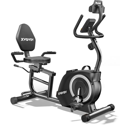 Recumbent Exercise Bike, 16-Level Resistance, Adjustable Seat, 400LB Capacity F43929