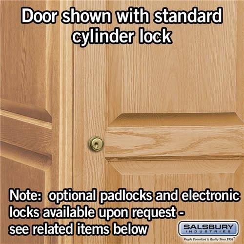 Solid Oak Executive Wood Locker Double Tier E178689