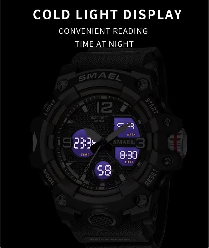 Digital Waterproof Sports Watch with Date, LED Alarm, Stopwatch G2905
