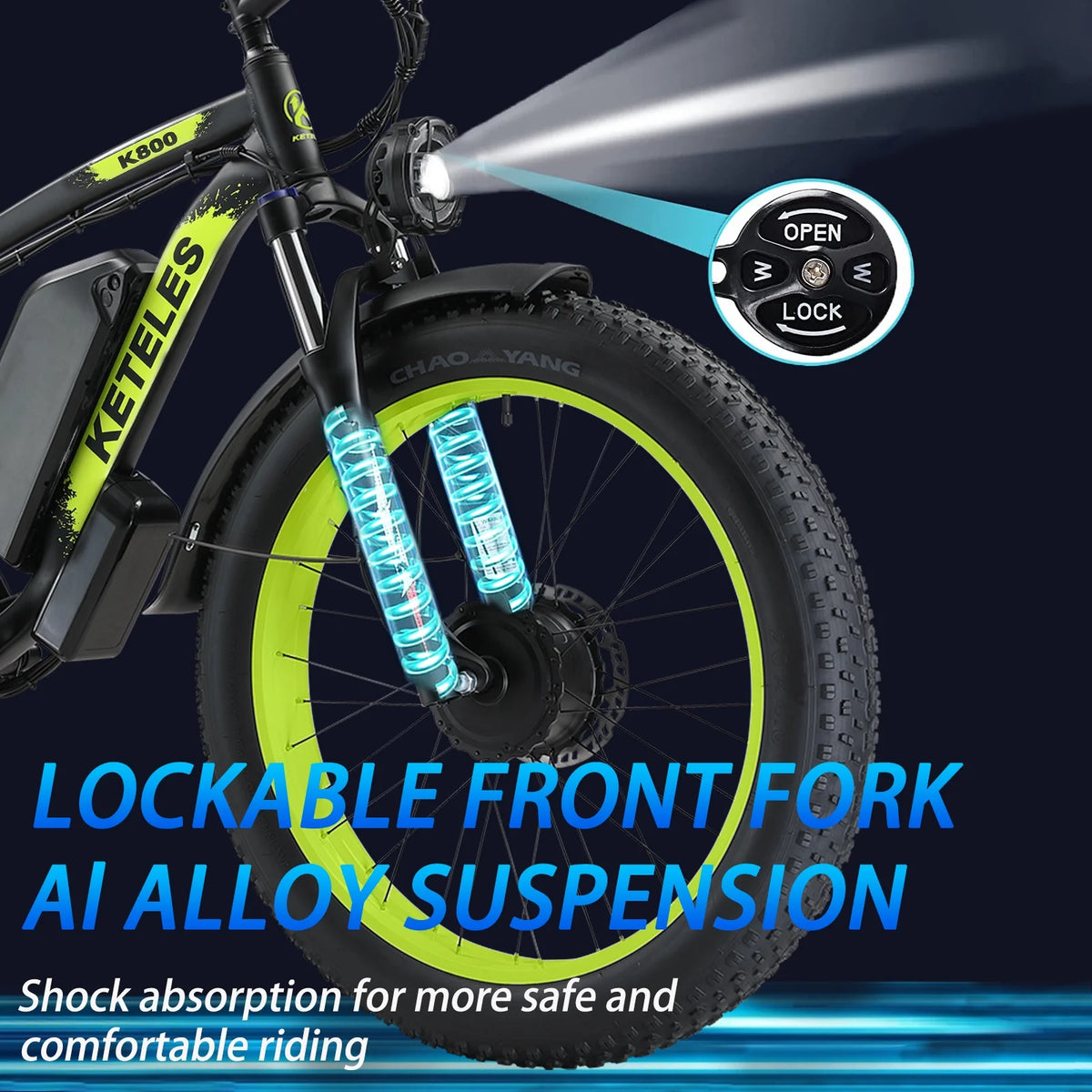 2000W 26" Fat Tire Dual Motor Electric Bike P52773