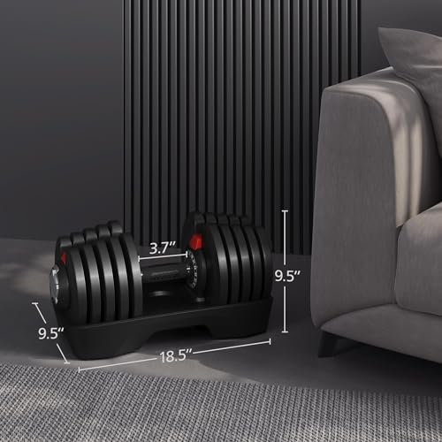 Adjustable Dumbbell Set 90LBS with Anti-Slip Handle O5696