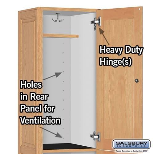 Solid Oak Executive Wood Locker Double Tier E178689