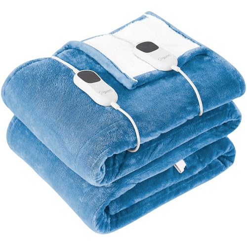 50"x60" Flannel Sherpa Electric Heated Blanket Throw O251